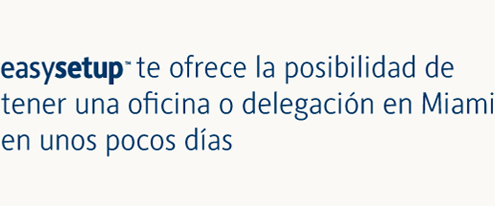 easysetup te ofrece la posibilidad de tener una oficina o delegacion en Miami en unos pocos dias