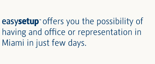 easysetup offers you the possibility of having and office or representation in Miami in just few days.